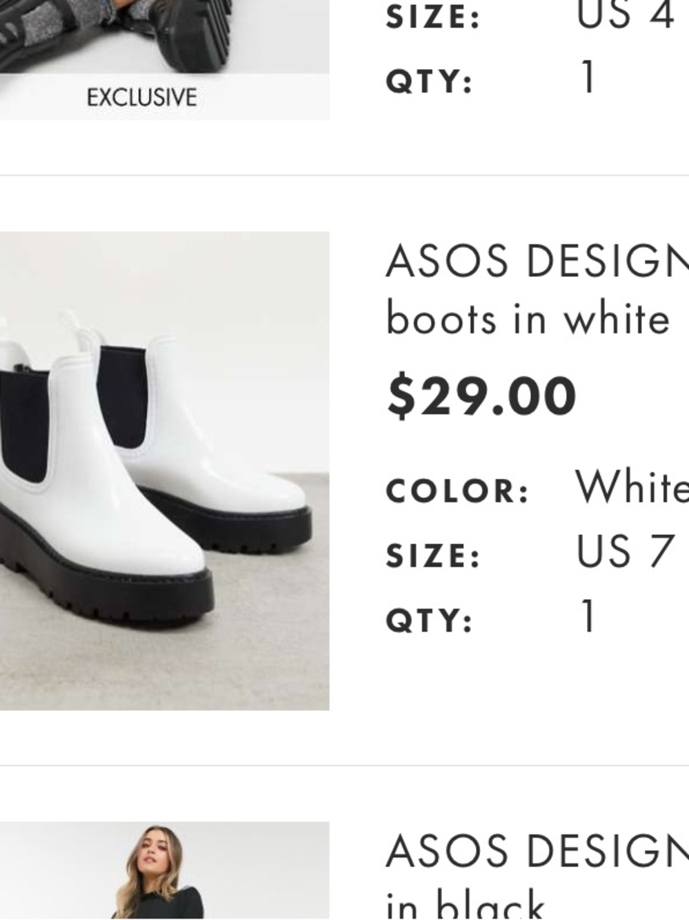 ASOS White Platform Plastic Chelsea Boots Size 8 - Picture 11 of 11